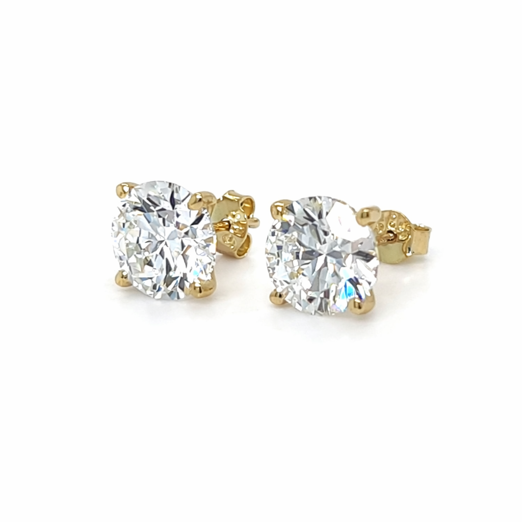 Klasikiniai Auksiniai Auskarai 1.46 ct | Laboratorinis Deimantas