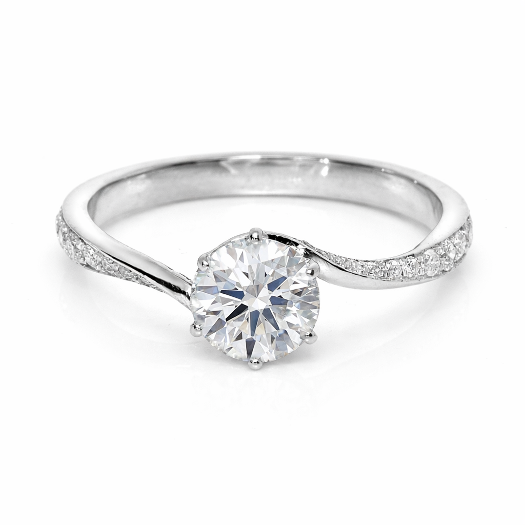 Prabangus Auksinis Žiedas 3.17 ct | Auginti Deimantai