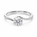 Prabangus Auksinis Žiedas 3.17 ct | Auginti Deimantai