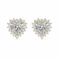 Romantiški Auskarai Širdelės Formos 2.18 ct | Auginti Deimantai