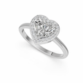 Romantiškas Žiedas Širdelės Formos 2.18 ct | Auginti Deimantai
