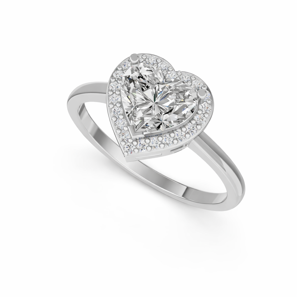 Romantiškas Žiedas Širdelės Formos 2.18 ct | Auginti Deimantai