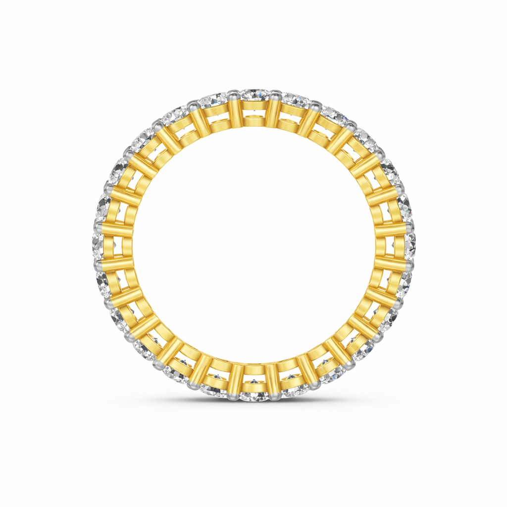 Prabangus Žiedas su Augintais Deimantais 3.82 ct | Auksas
