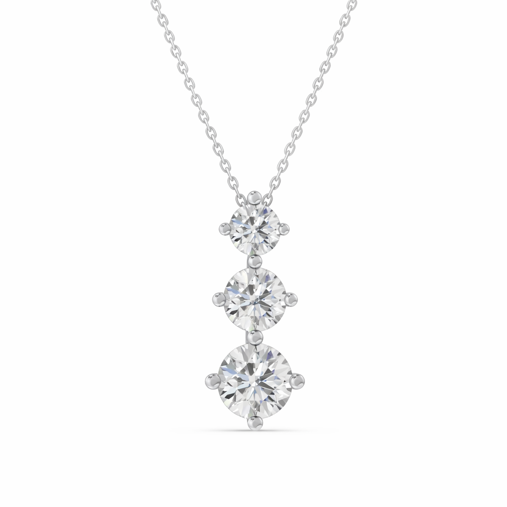 Prabangus Auksinis Pakabukas 3.19 ct | Auginti Deimantai