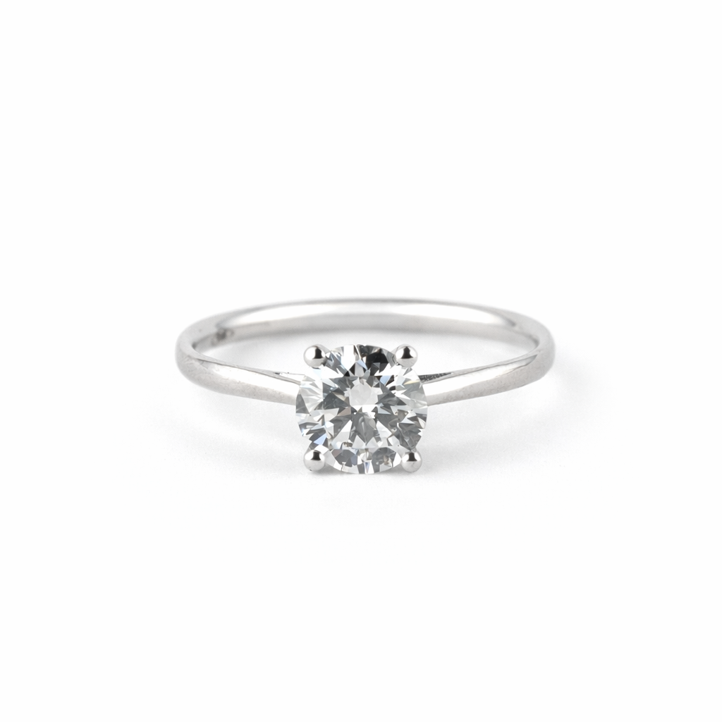 Minimalistinis Auksinis Žiedas 1.16 ct | Auginti Deimantai