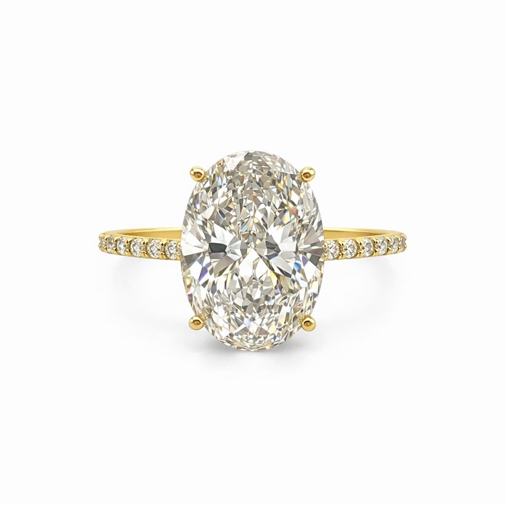 Išskirtinis Žiedas Ovalo Formos 4.26 ct | Laboratorinis Deimantas