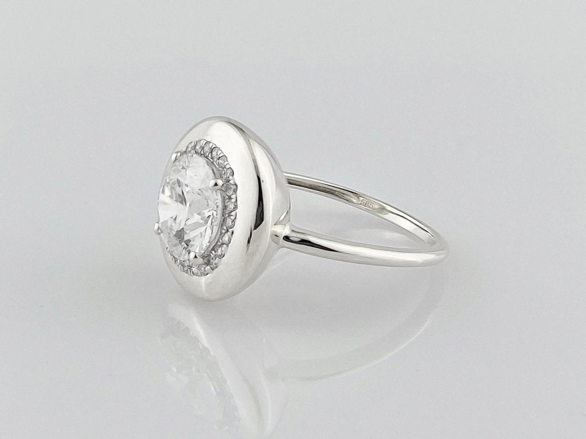 Elegantiškas Auksinis Žiedas 2.12 ct | Auginti Deimantai