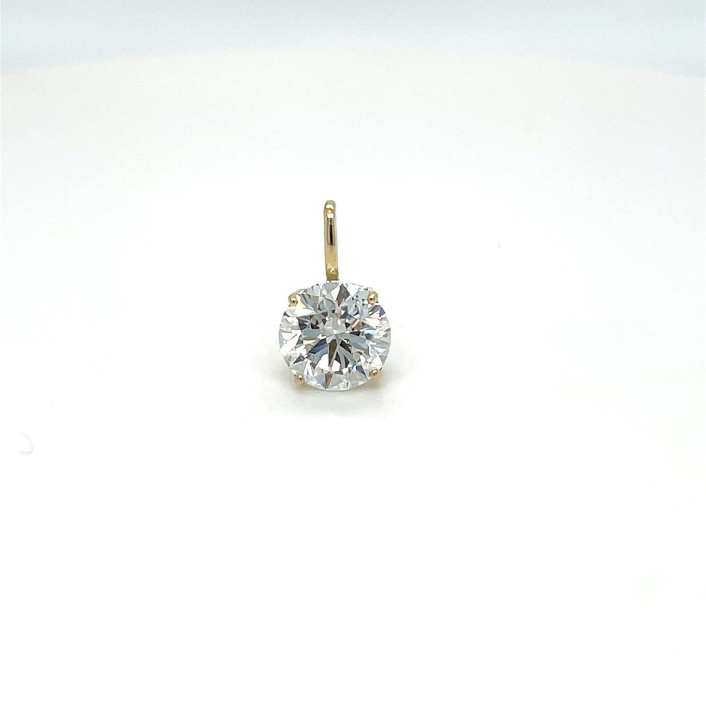 Klasikinis pakabukas geltono aukso 1.05 ct apvalios formos | Laboratorinis Deimantas