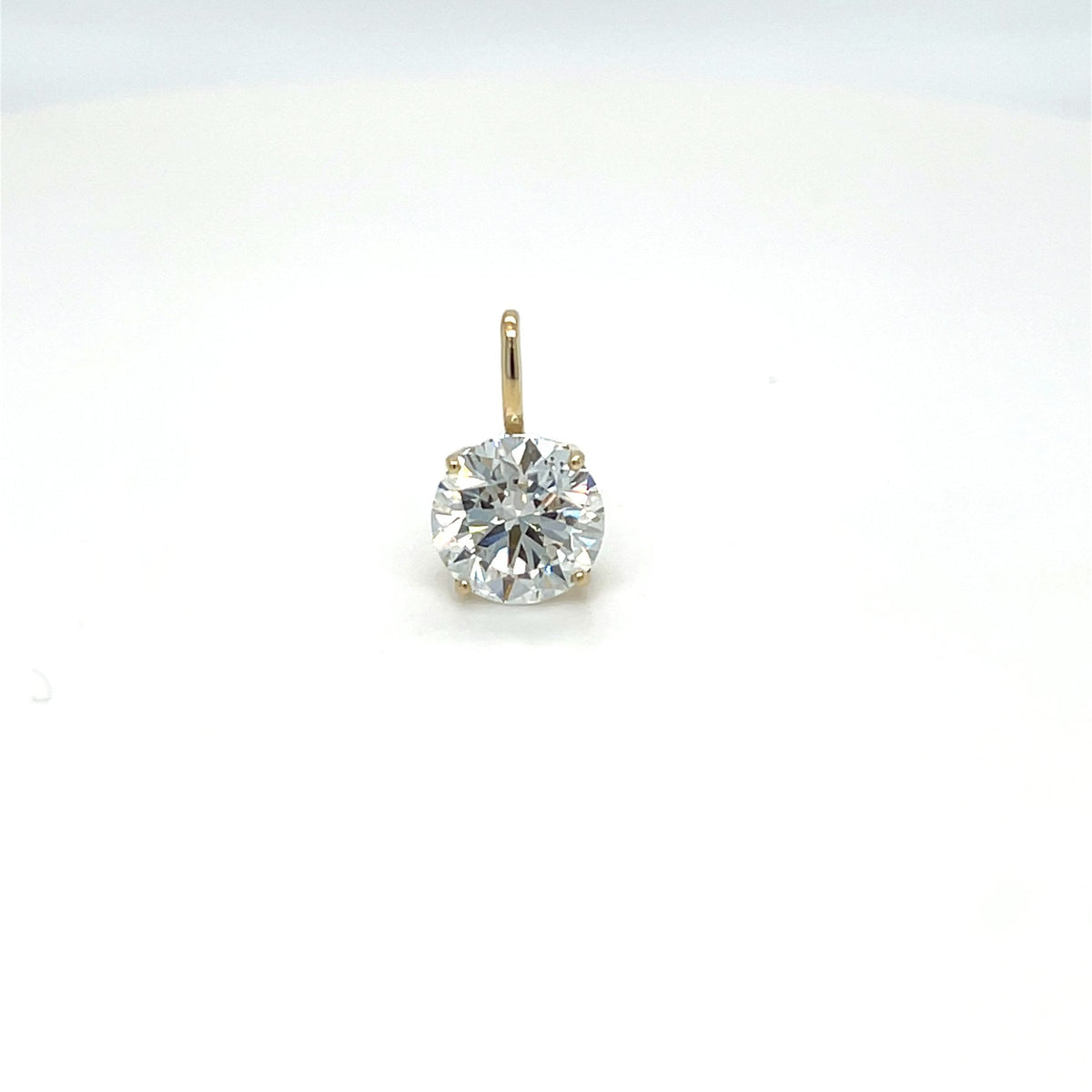 Klasikinis pakabukas geltono aukso 1.05 ct apvalios formos | Laboratorinis Deimantas