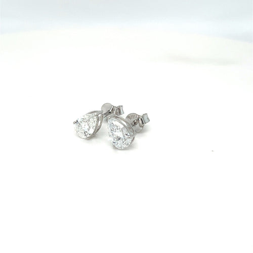 Elegantiški Auksiniai Auskarai 1.02ct su Laboratoriniais Deimantais