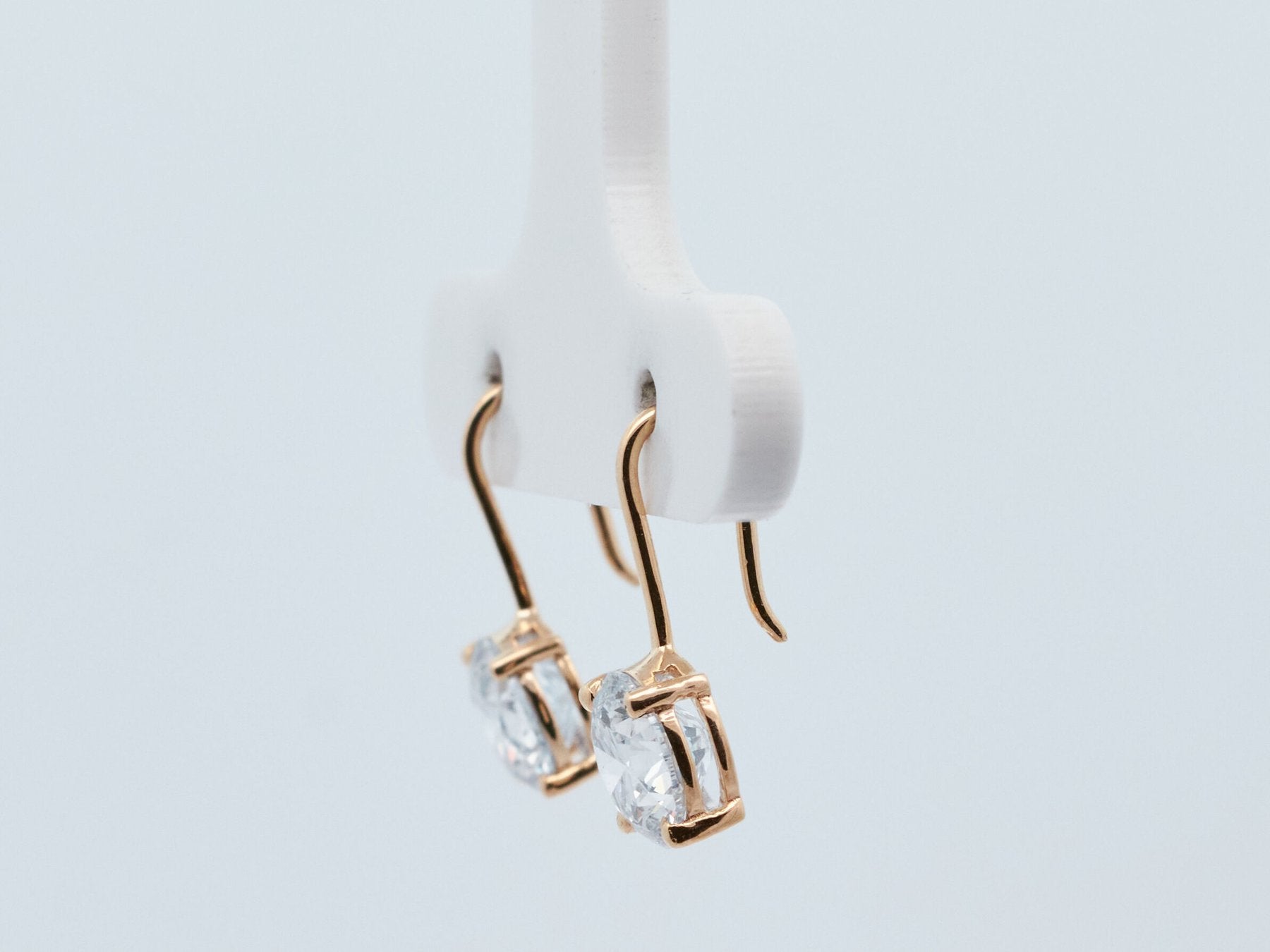 Elegantiški Auskarai Raudono Aukso 2.11 ct | Auginti Deimantai