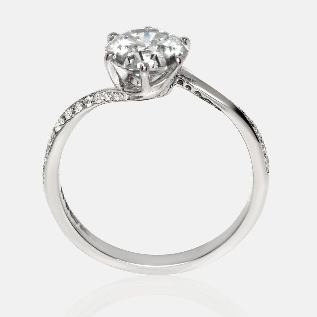 Prabangus Auksinis Žiedas 3.17 ct | Auginti Deimantai