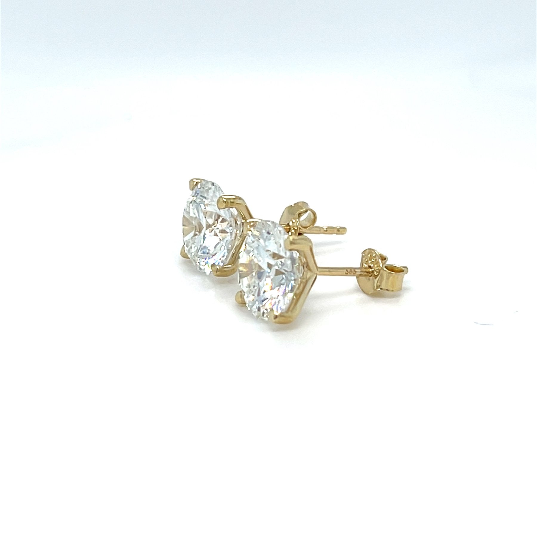 Klasikiniai Auksiniai Auskarai 1.46 ct | Laboratorinis Deimantas