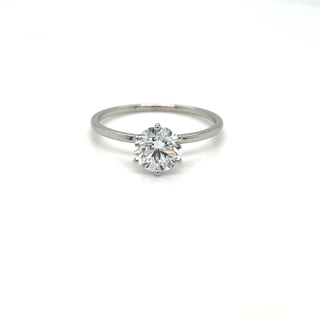 Sužadėtuvių Žiedas Auksinis 1.08 ct | Auginti Deimantai