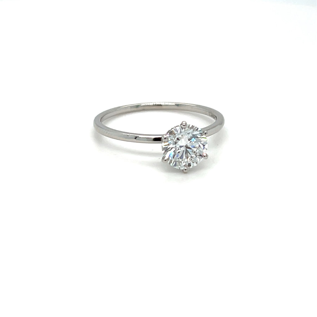 Sužadėtuvių Žiedas Auksinis 1.08 ct | Auginti Deimantai