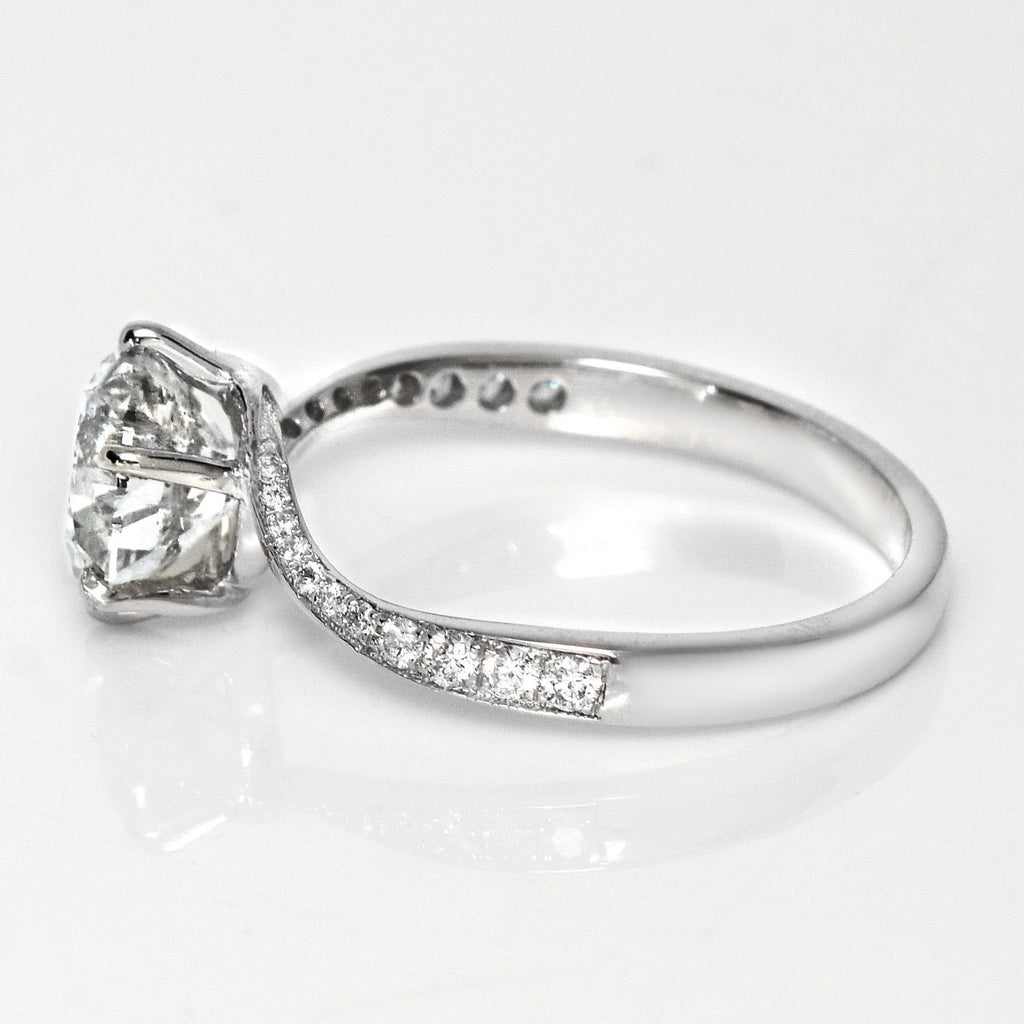 Prabangus Auksinis Žiedas 3.17 ct | Auginti Deimantai