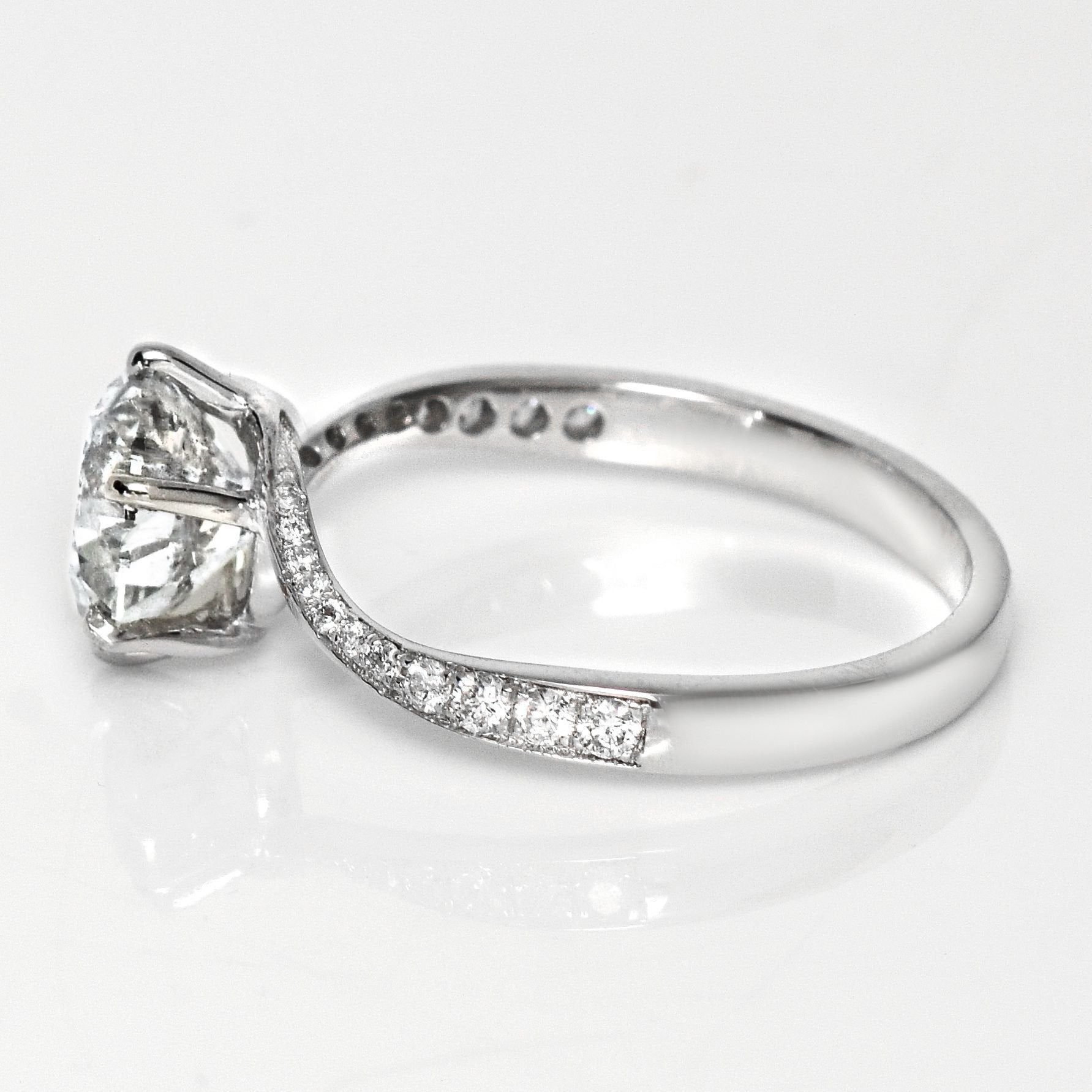Prabangus Auksinis Žiedas 3.17 ct | Auginti Deimantai