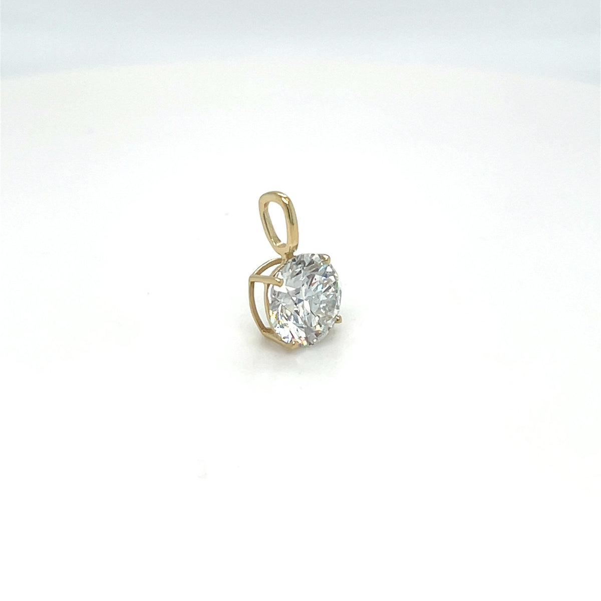 Klasikinis pakabukas geltono aukso 1.05 ct apvalios formos | Laboratorinis Deimantas