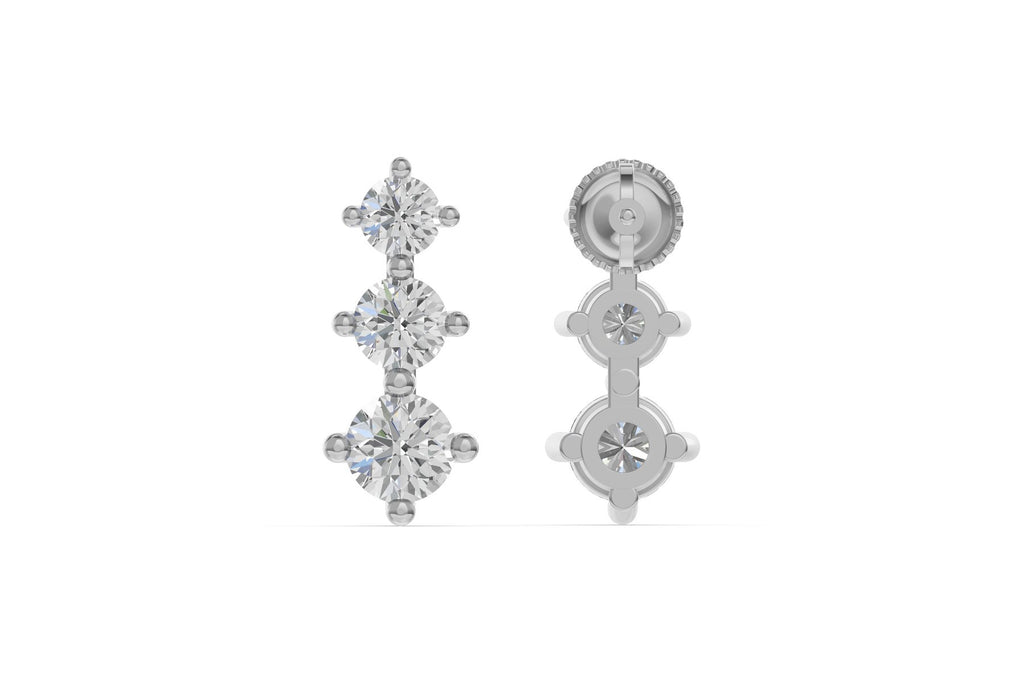 Išskirtiniai Auskarai su Augintais Deimantais 3.52 ct | Auksas