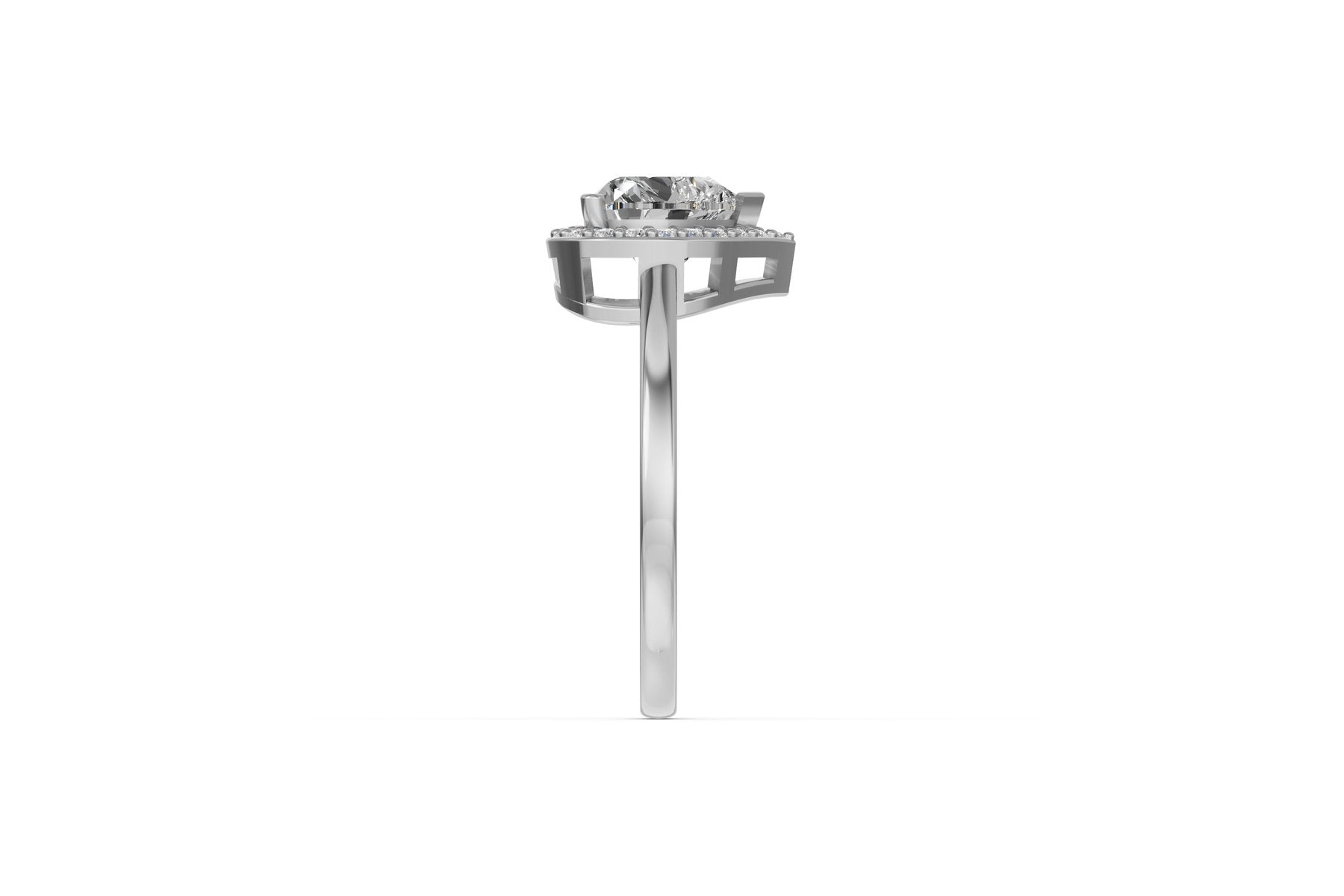 Romantiškas Žiedas Širdelės Formos 2.18 ct | Auginti Deimantai