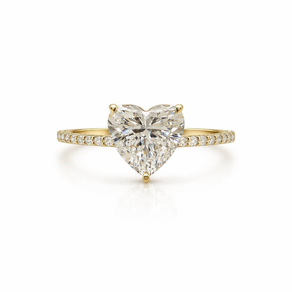 Romantiškas Žiedas Širdelės Formos 1.35 ct | Auksas
