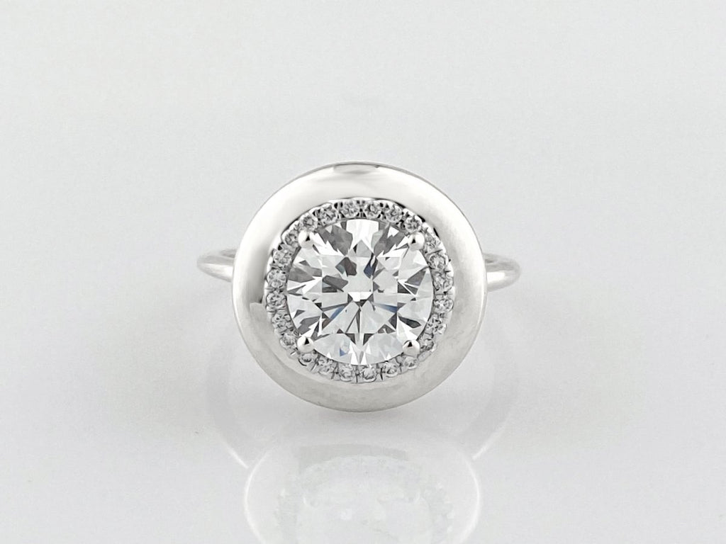 Elegantiškas Auksinis Žiedas 2.12 ct | Auginti Deimantai