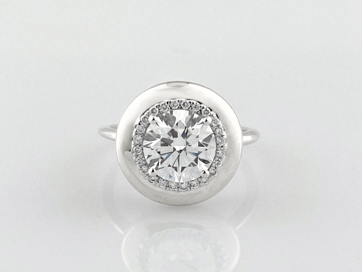 Elegantiškas Auksinis Žiedas 2.12 ct | Auginti Deimantai