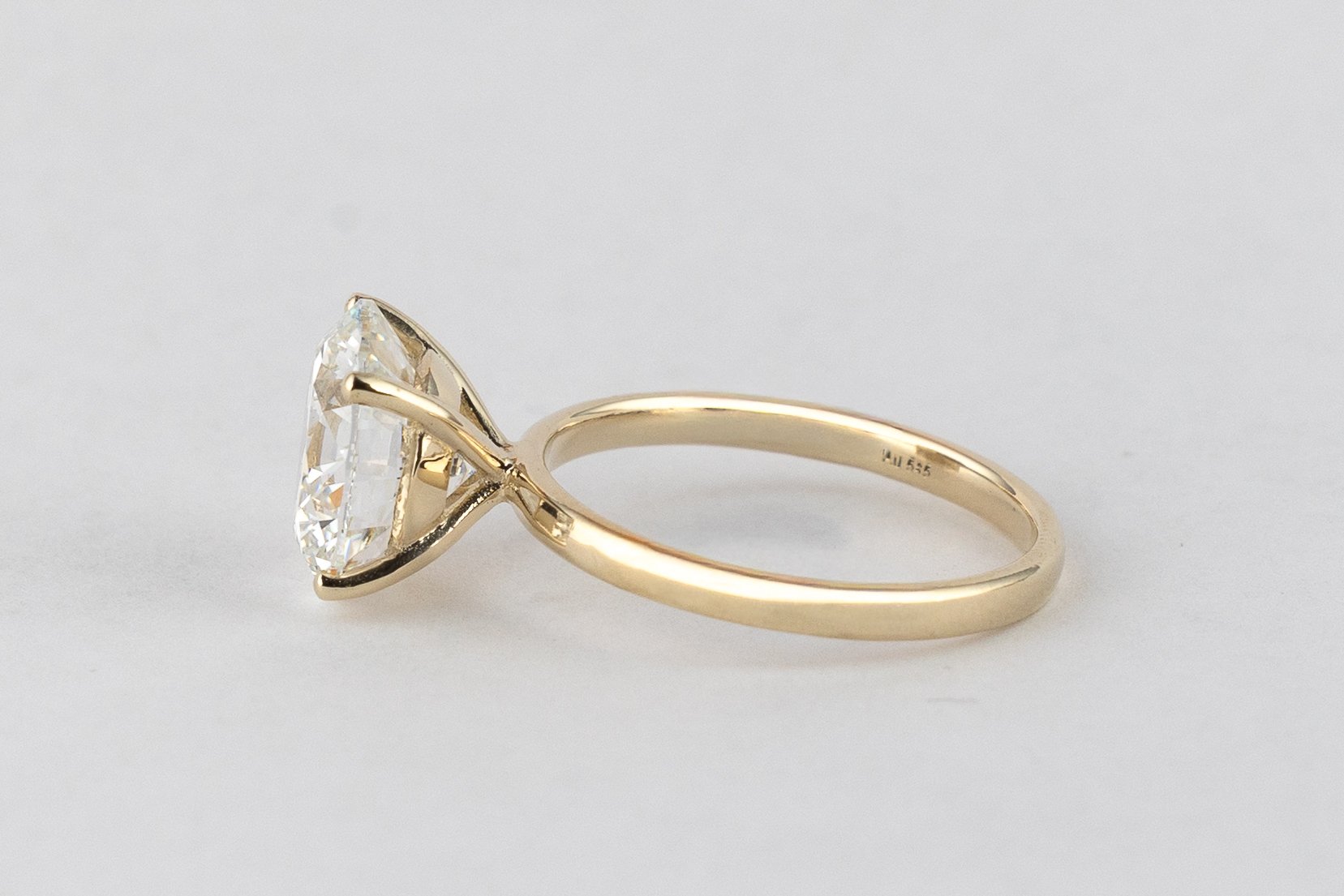Prabangus Auksinis Žiedas 4.01 ct | Auginti Deimantai