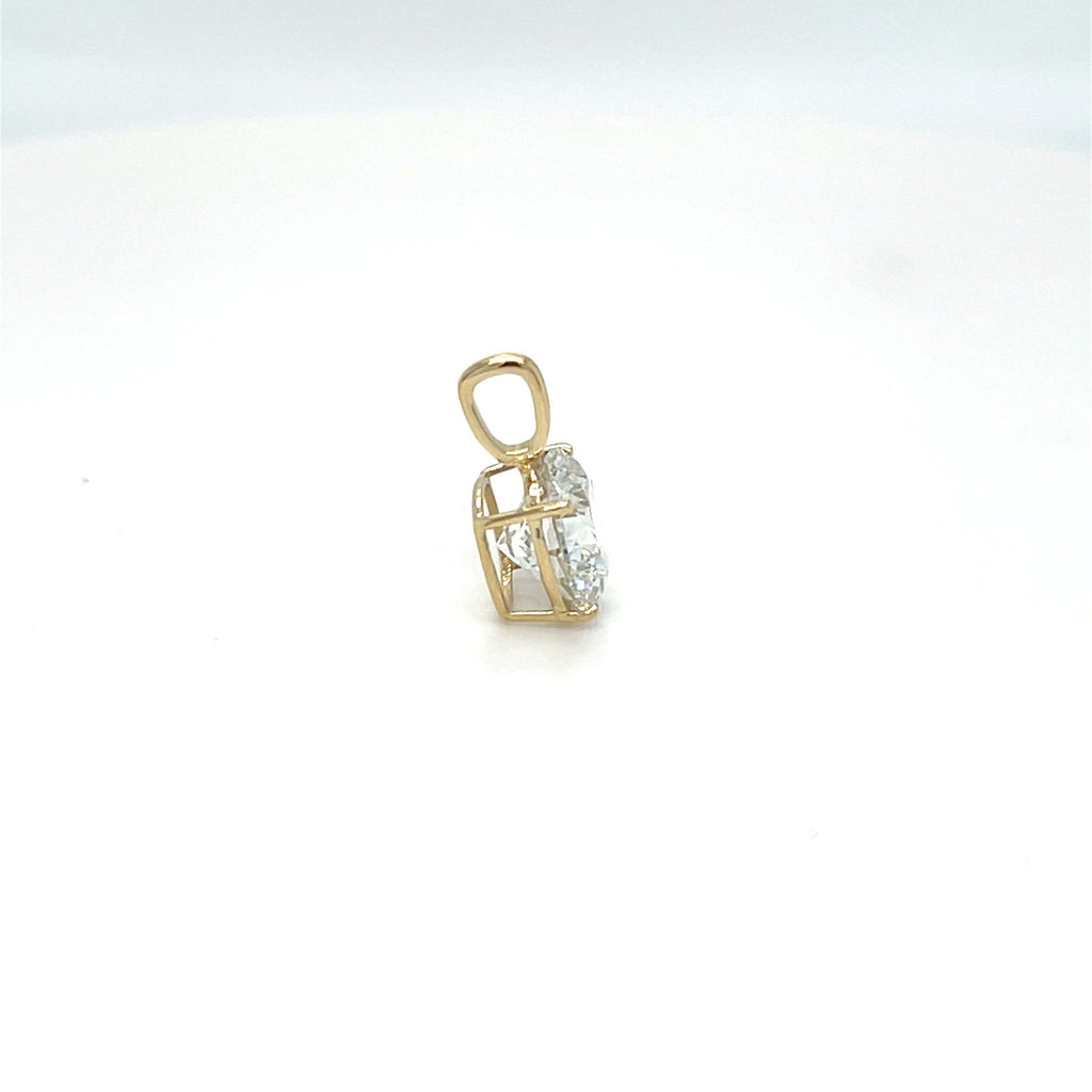 Klasikinis pakabukas geltono aukso 1.05 ct apvalios formos | Laboratorinis Deimantas
