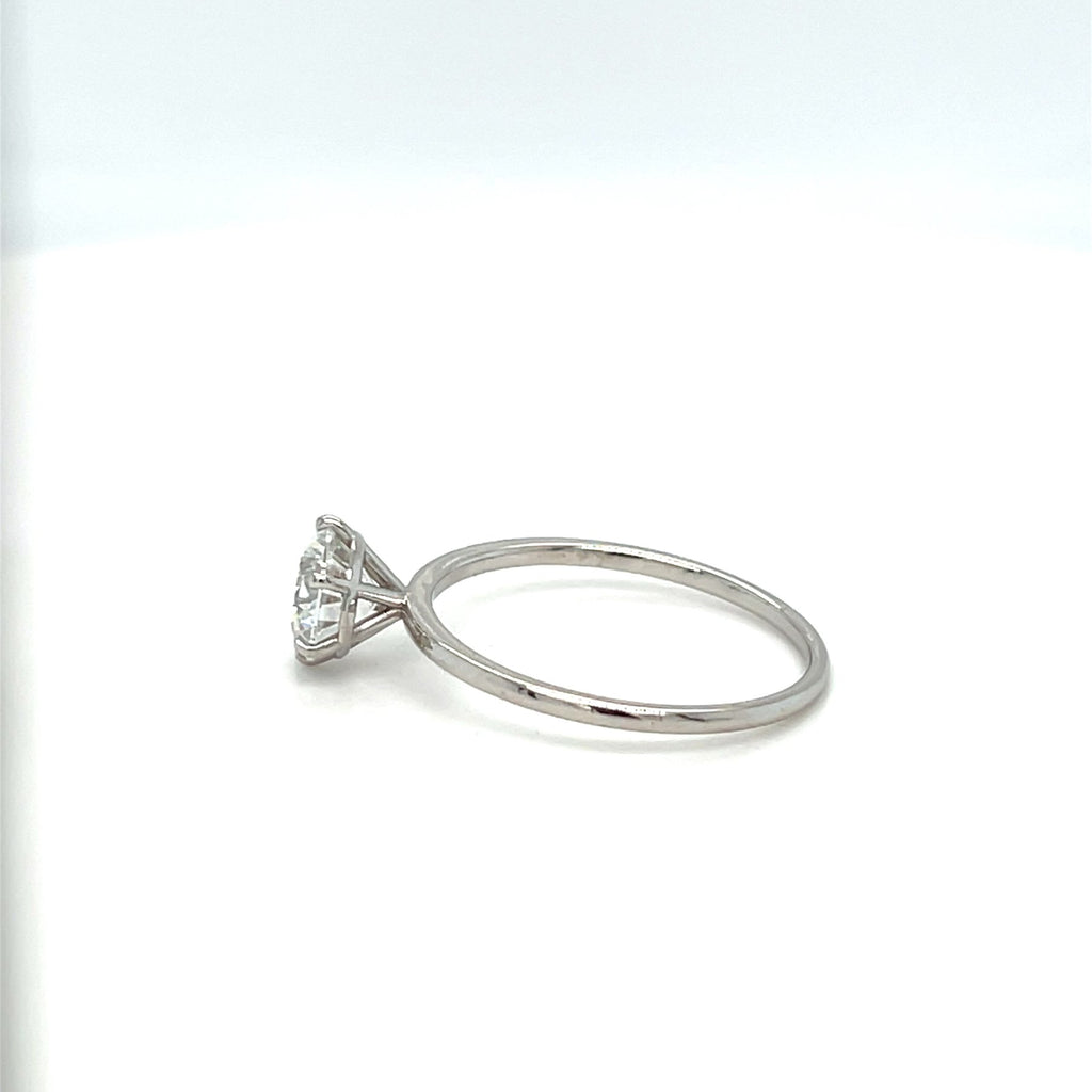 Sužadėtuvių Žiedas Auksinis 1.08 ct | Auginti Deimantai