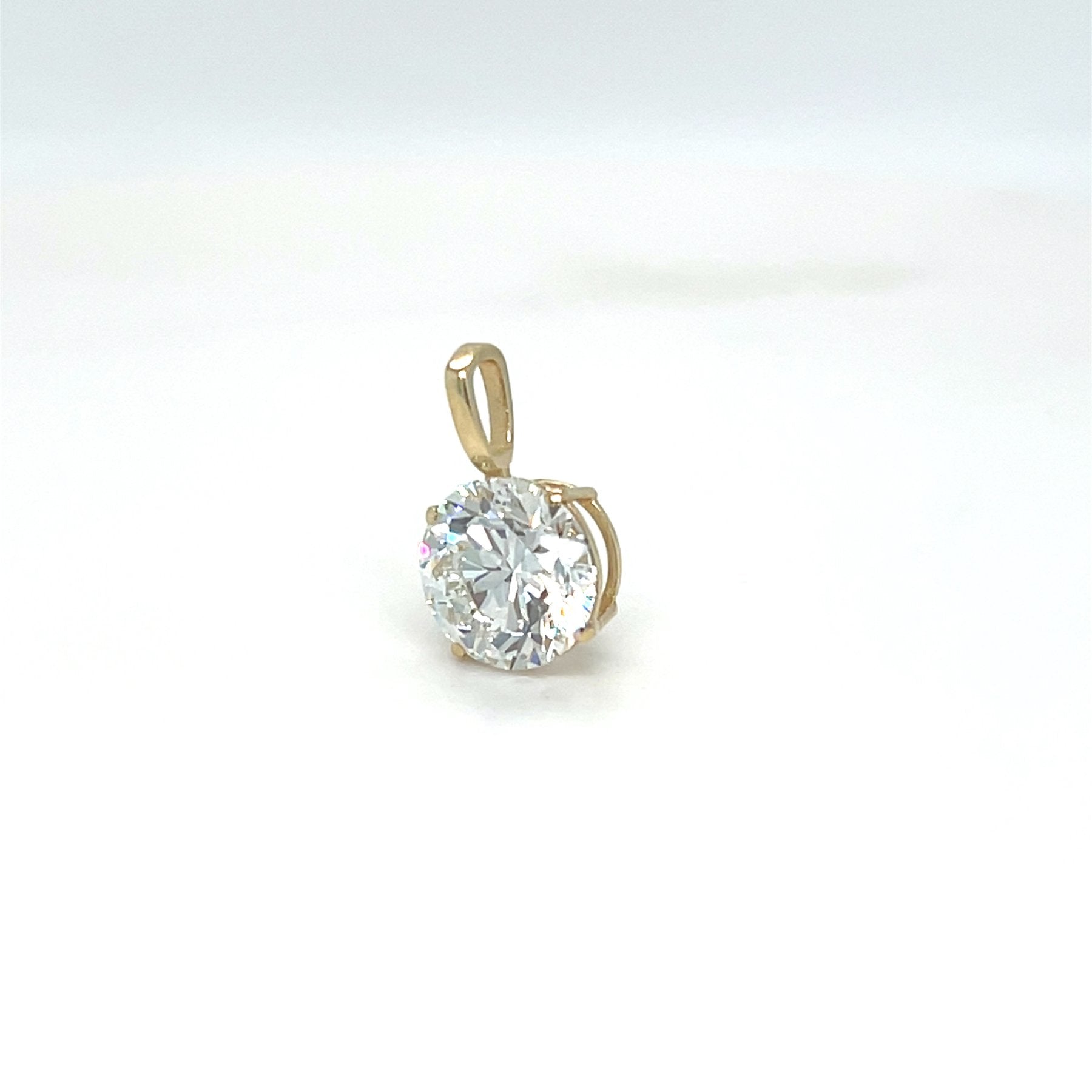 Elegantiškas Auksinis Pakabukas 2.0 ct | Auginti Deimantai