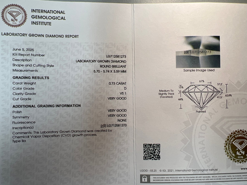 Klasikiniai Auksiniai Auskarai 1.46 ct | Laboratorinis Deimantas