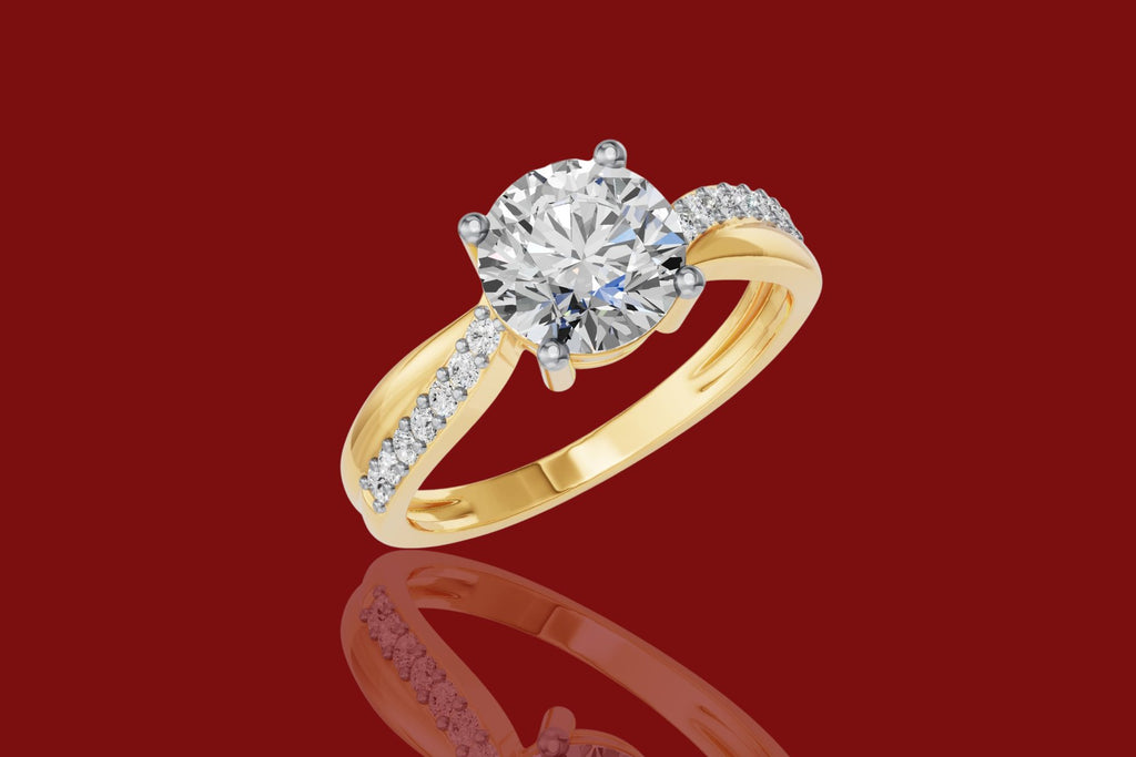 Elegantiškas Auksinis Žiedas 2.17 ct | Laboratorinis Deimantas