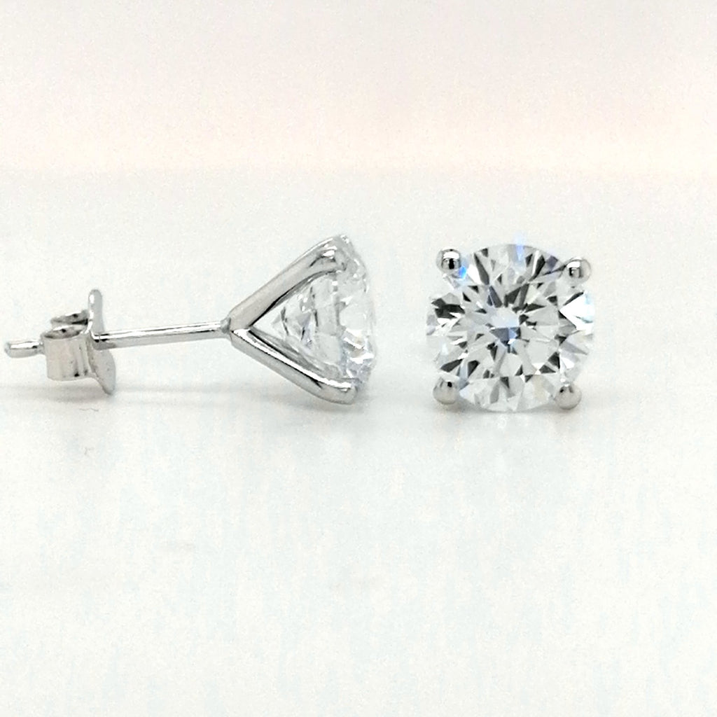 Prabangūs Auskarai Baltas Auksas 2.18 ct | Laboratoriniai Deimantai