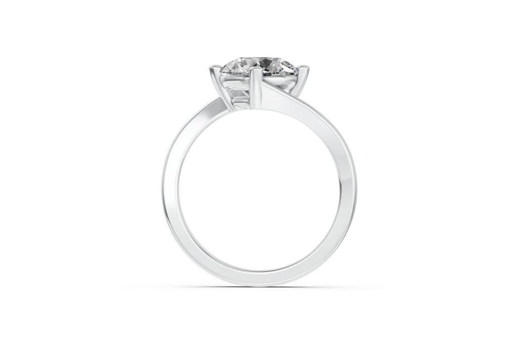 Klasikinis Auksinis Žiedas 2.20 ct | Auginti Deimantai