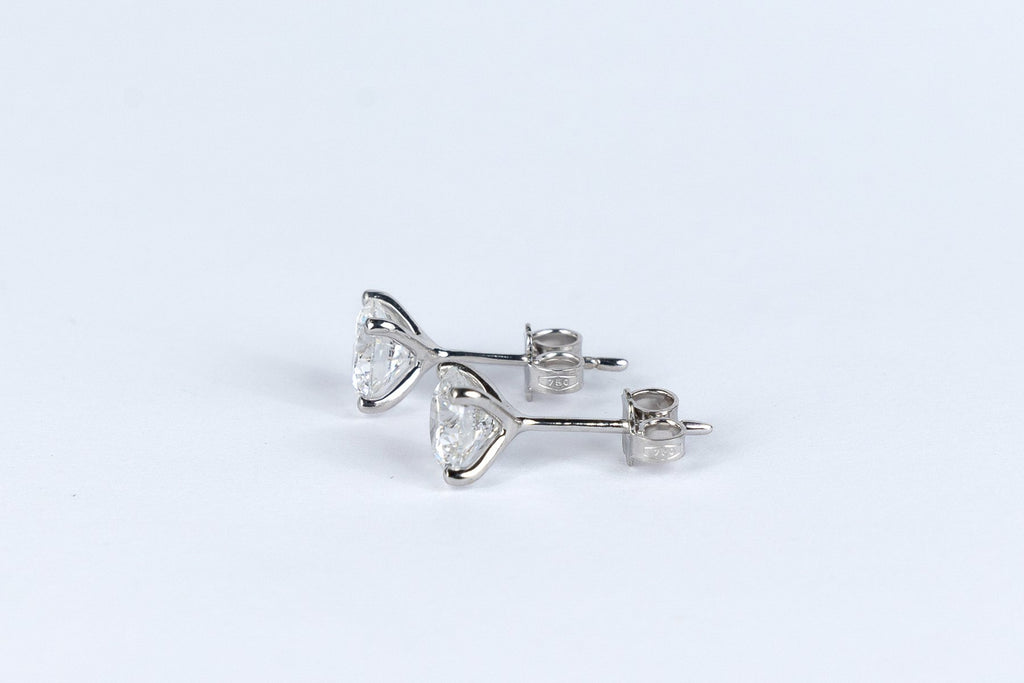 Klasikiniai Auksiniai Auskarai 2.00 ct | Laboratorinis Deimantas