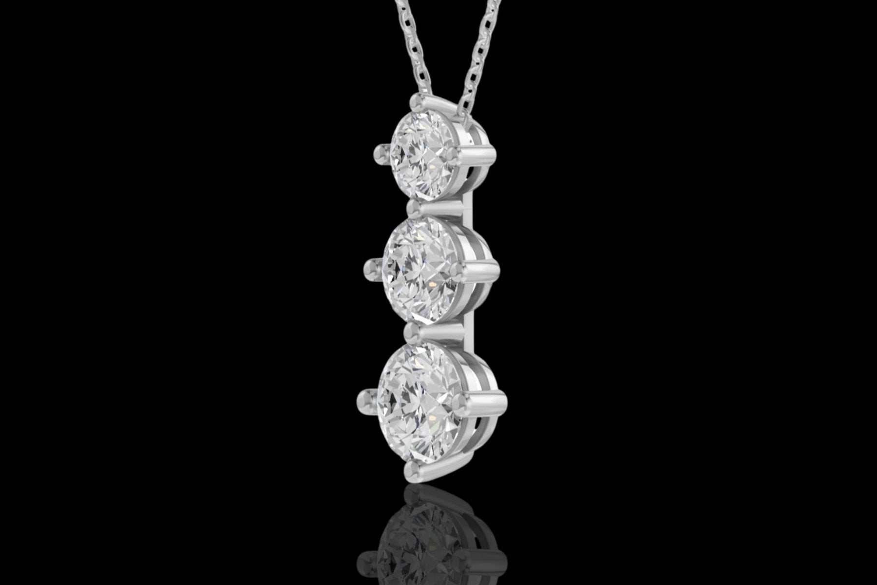 Prabangus Auksinis Pakabukas 3.19 ct | Auginti Deimantai
