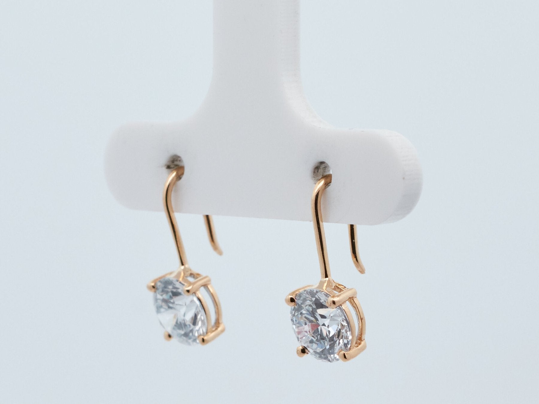 Elegantiški Auskarai Raudono Aukso 2.11 ct | Auginti Deimantai