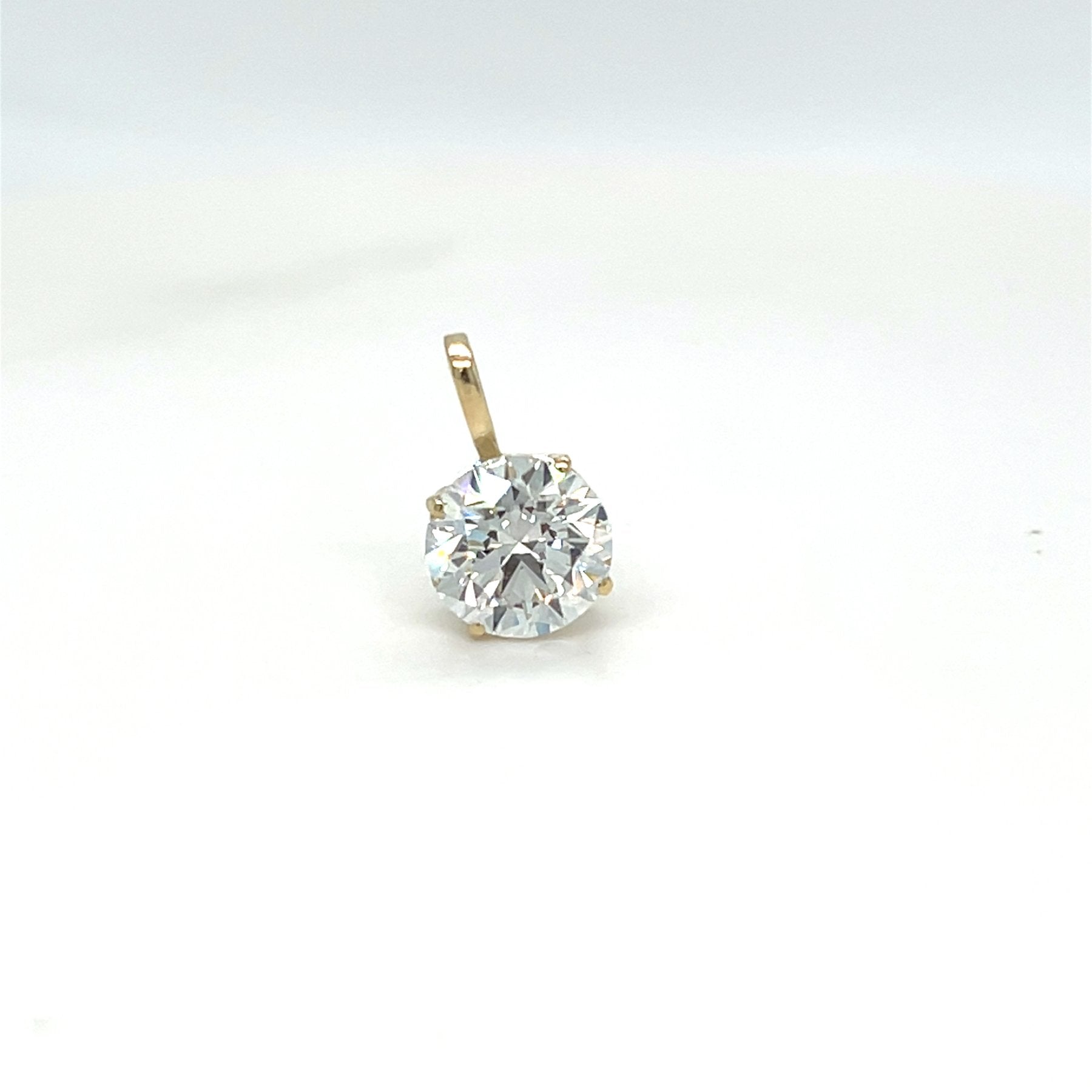 Elegantiškas Auksinis Pakabukas 2.0 ct | Auginti Deimantai