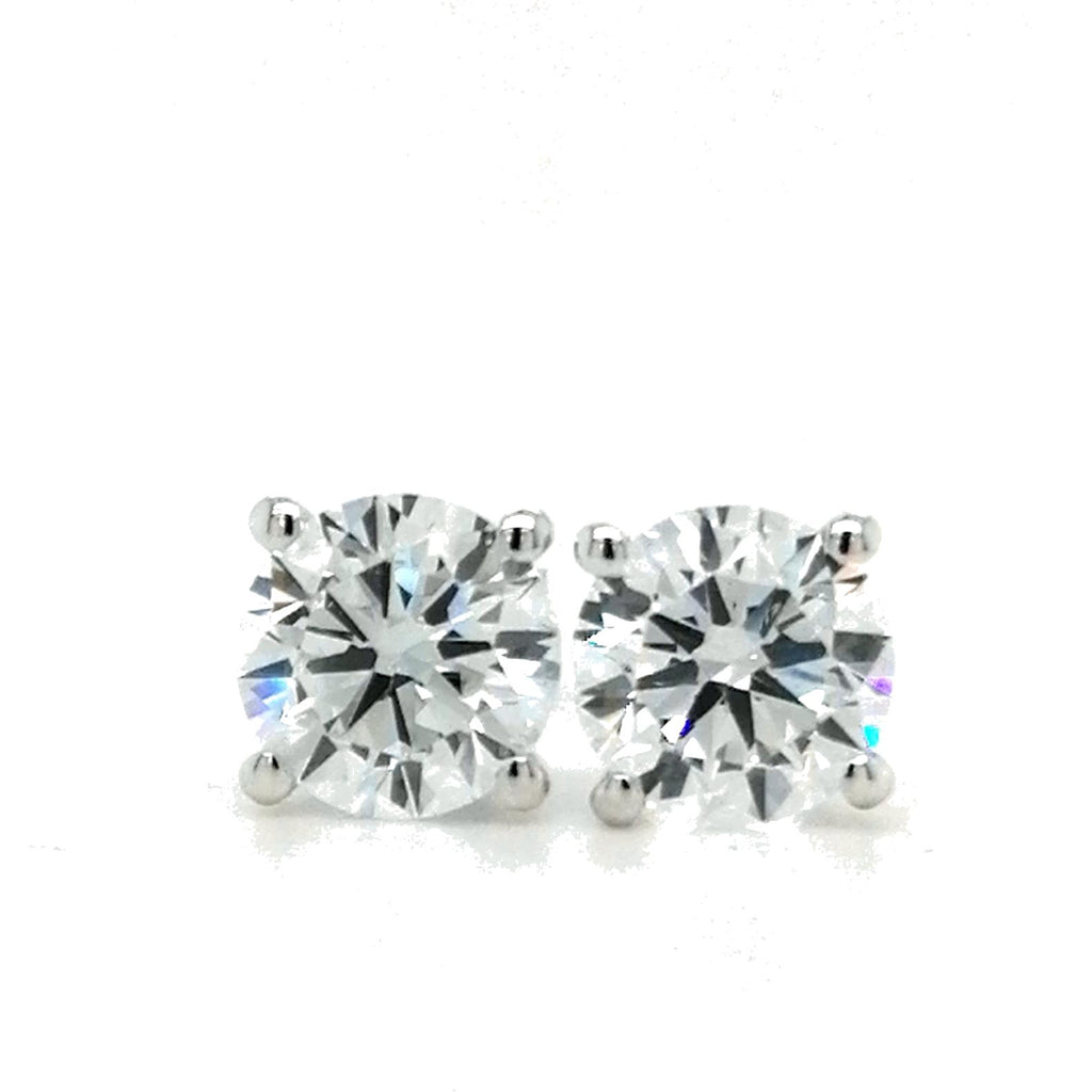 Prabangūs Auskarai Baltas Auksas 2.18 ct | Laboratoriniai Deimantai