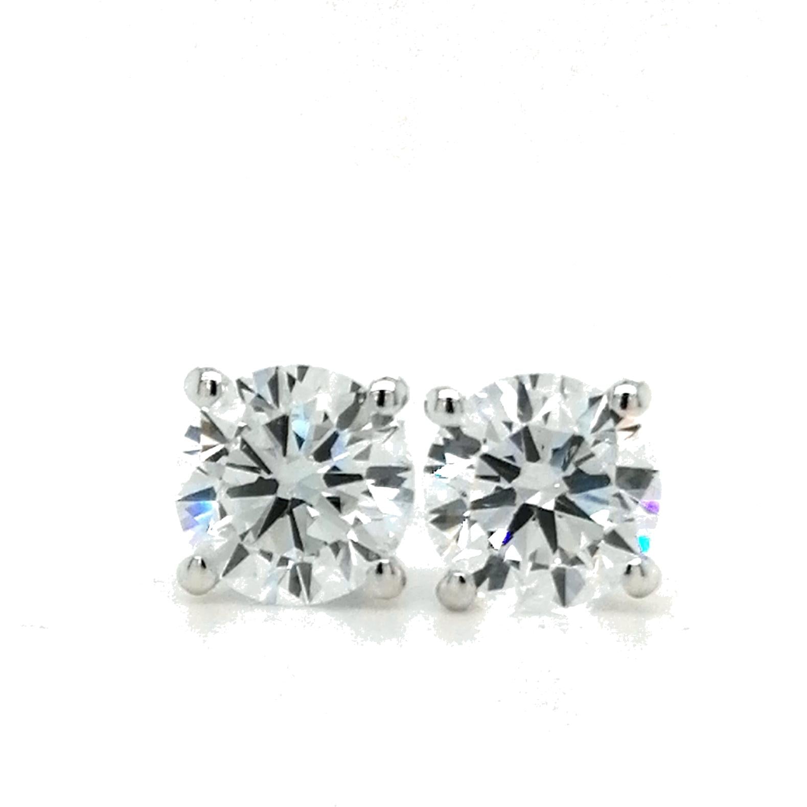 Prabangūs Auskarai Baltas Auksas 2.18 ct | Laboratoriniai Deimantai